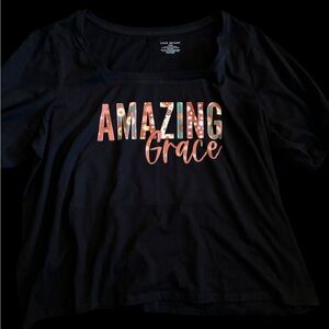 Lane Bryant Top Size 22/24 in Women’s. Black with detail on the top collar.